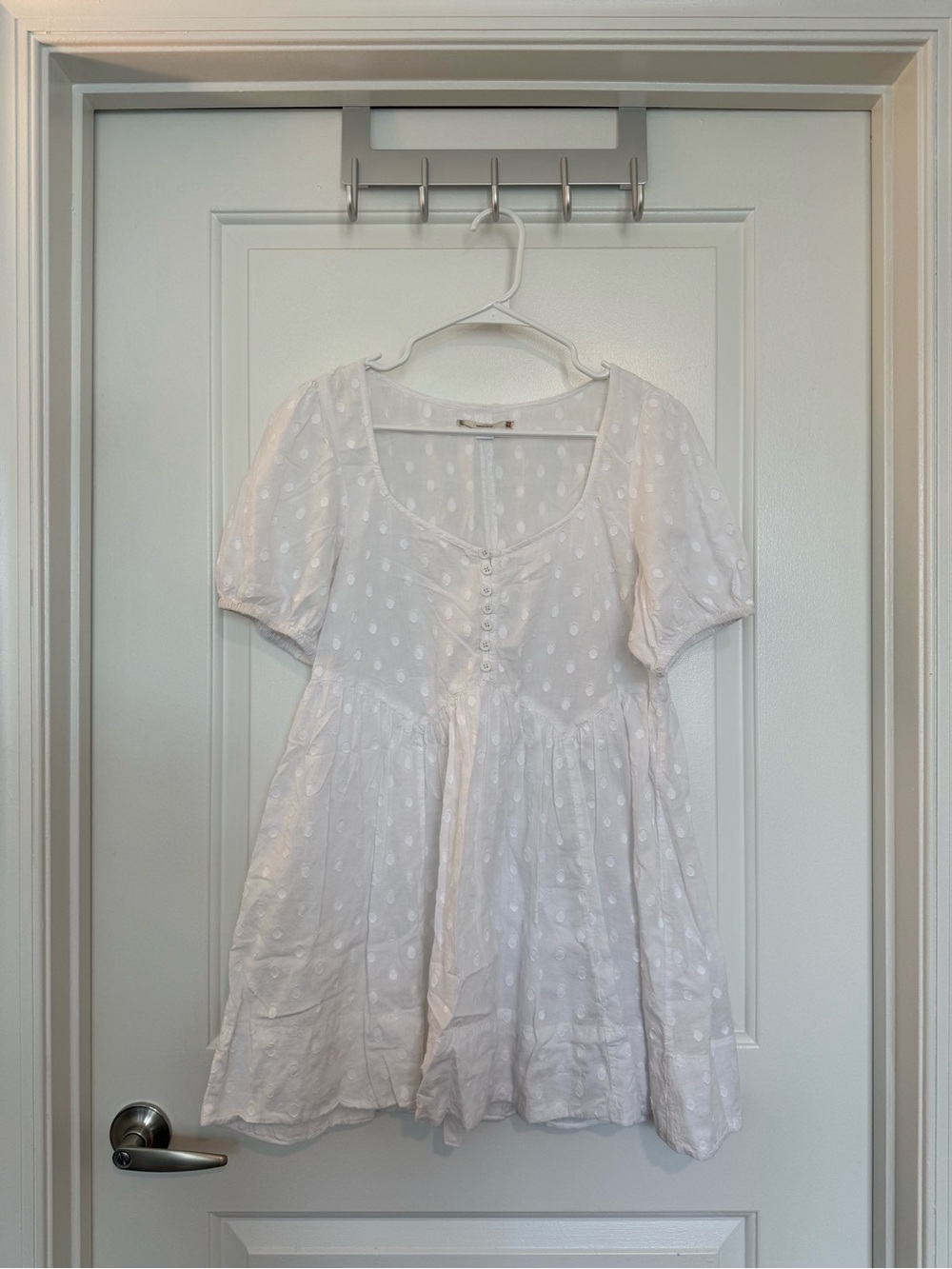 Kimchi Blue White Dot-Print Mini Dress